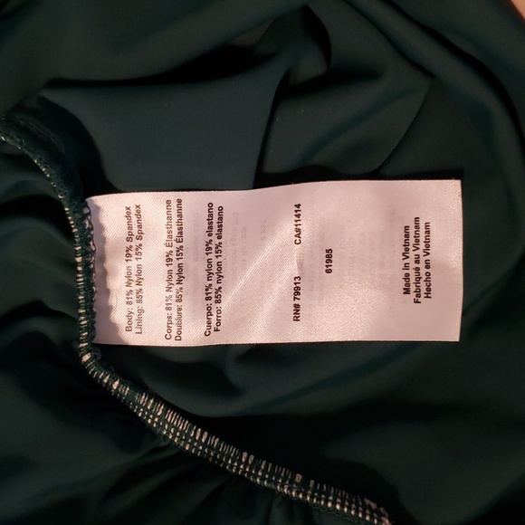 A Pea in the Pod Maternity Wrap Swimsuit Teal Green Medium - Picture 7 of 8